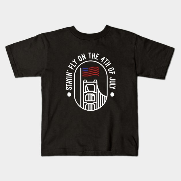 American Independence Day Kids T-Shirt by VEKTORKITA